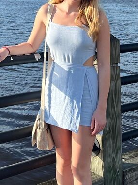Light Blue Cutout Romper